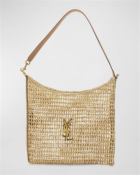 occhuali ysl|Oxalis YSL Monogram Shoulder Bag in Raffia with Bronze Hardware.